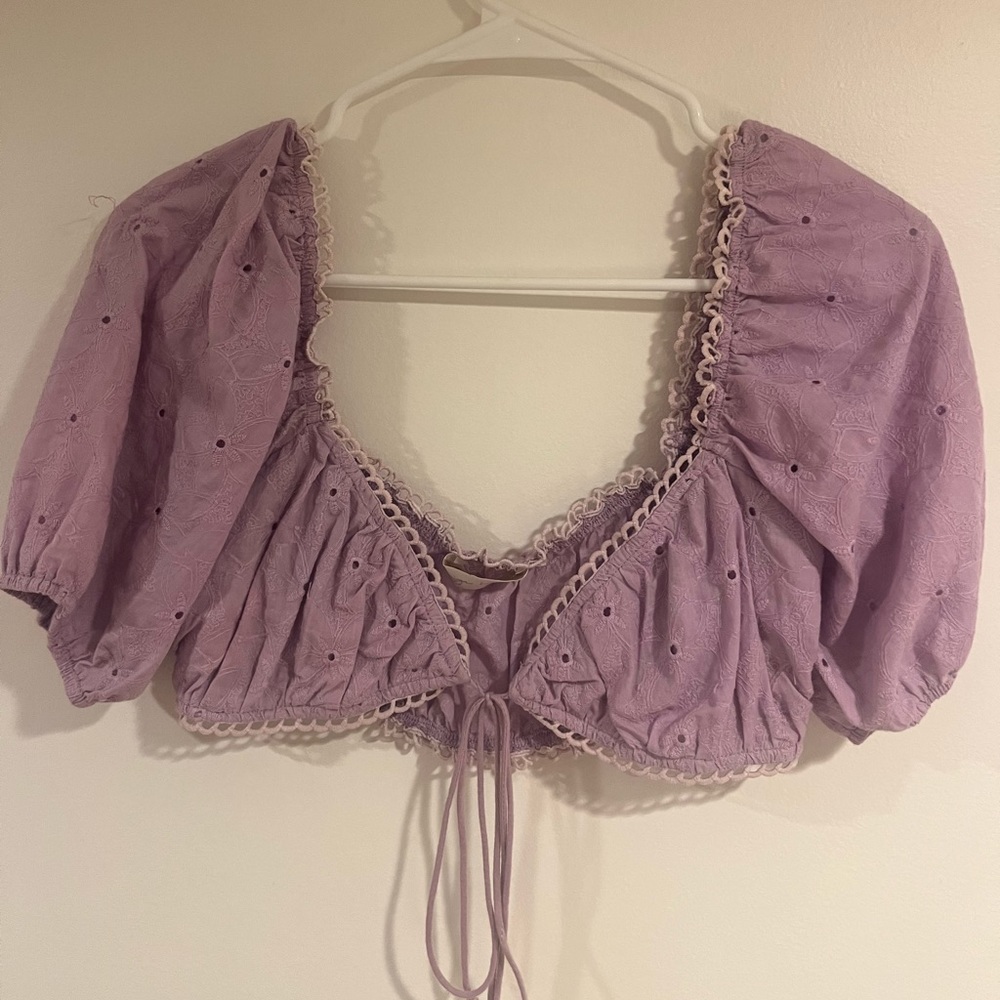 Light purple fancy top